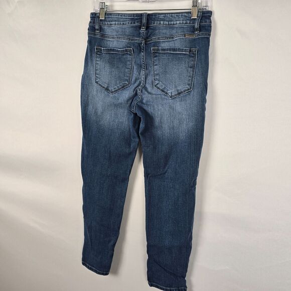 KanCan Jeans Women's 28 Blue Button Fly Skinny Medium Wash Fade Ankle - Picture 15 of 16